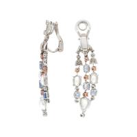DIAMOND, MOONSTONE AND SAPPHIRE EARCLIPS