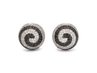 DIAMOND AND BLACK DIAMOND EARCLIPS