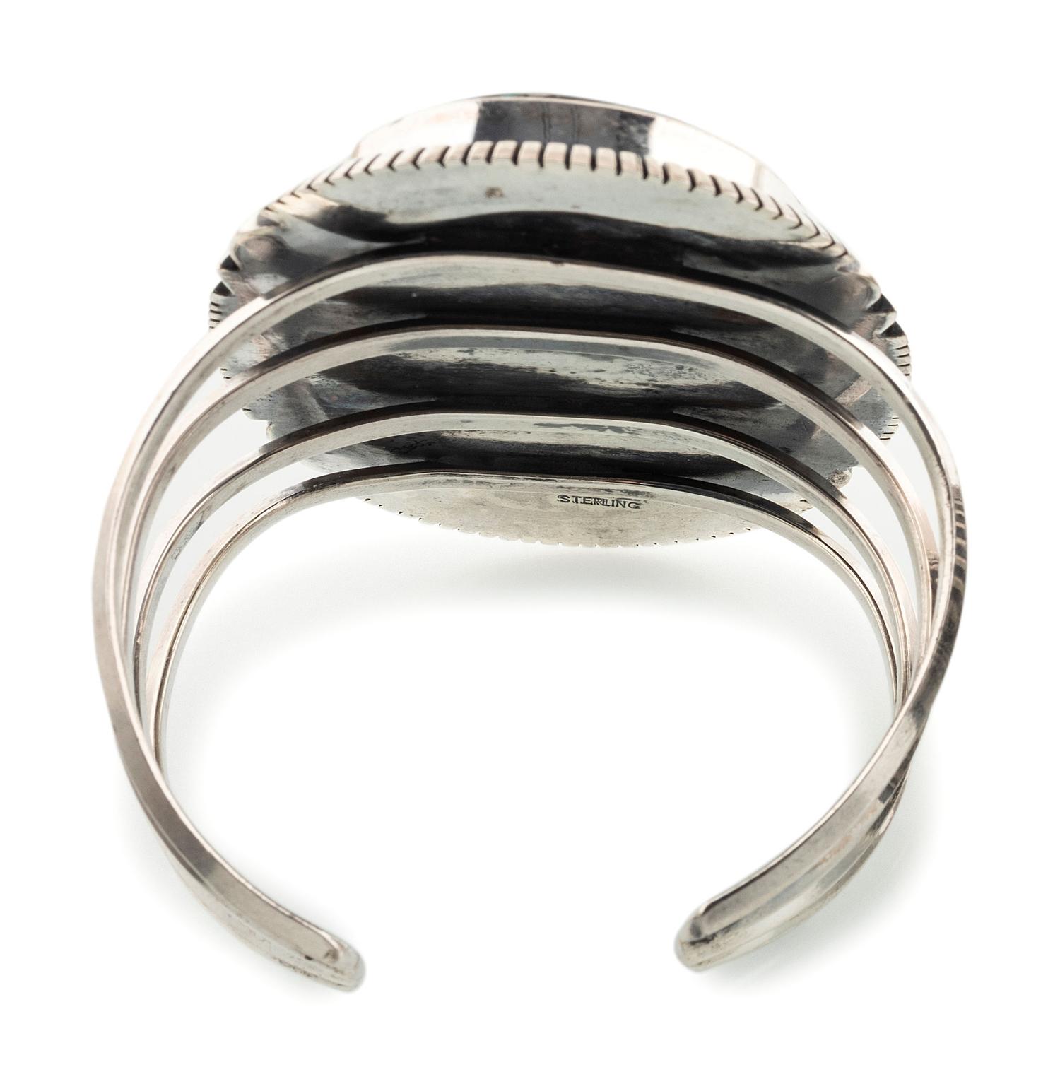 Navajo Sterling Silver and Turquoise Cuff Bracelet