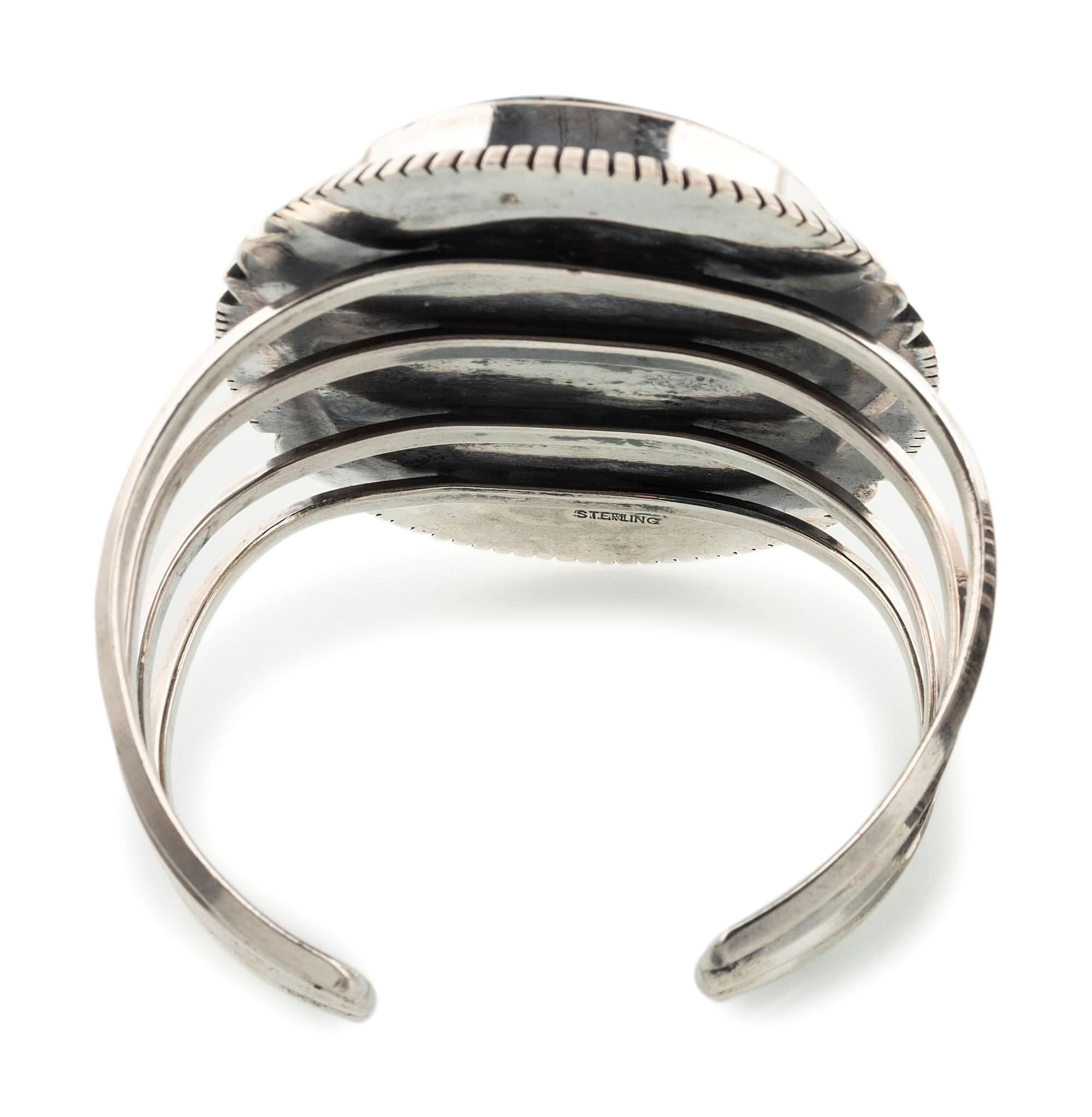Navajo Sterling Silver and Turquoise Cuff Bracelet