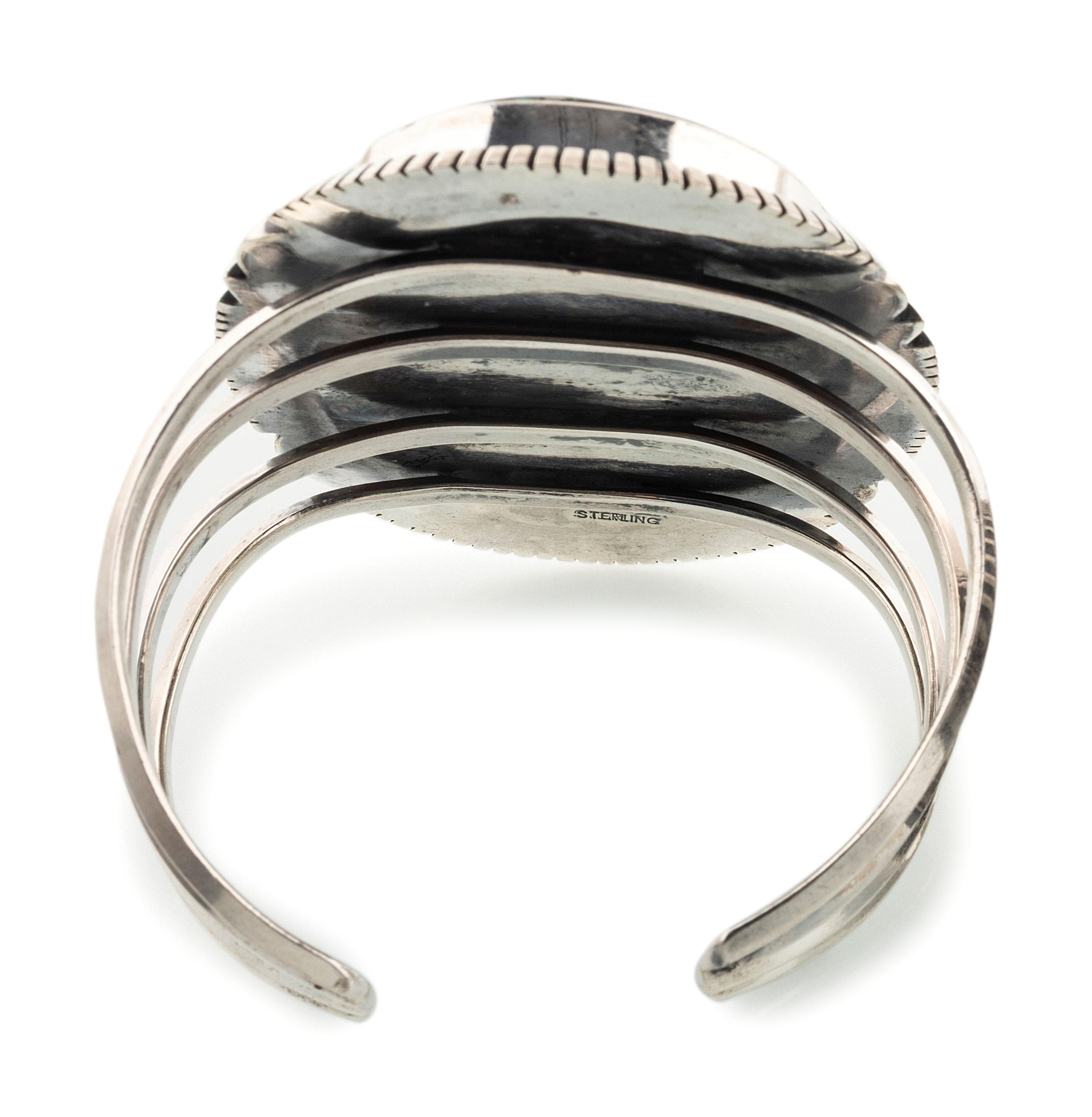 Navajo Sterling Silver and Turquoise Cuff Bracelet