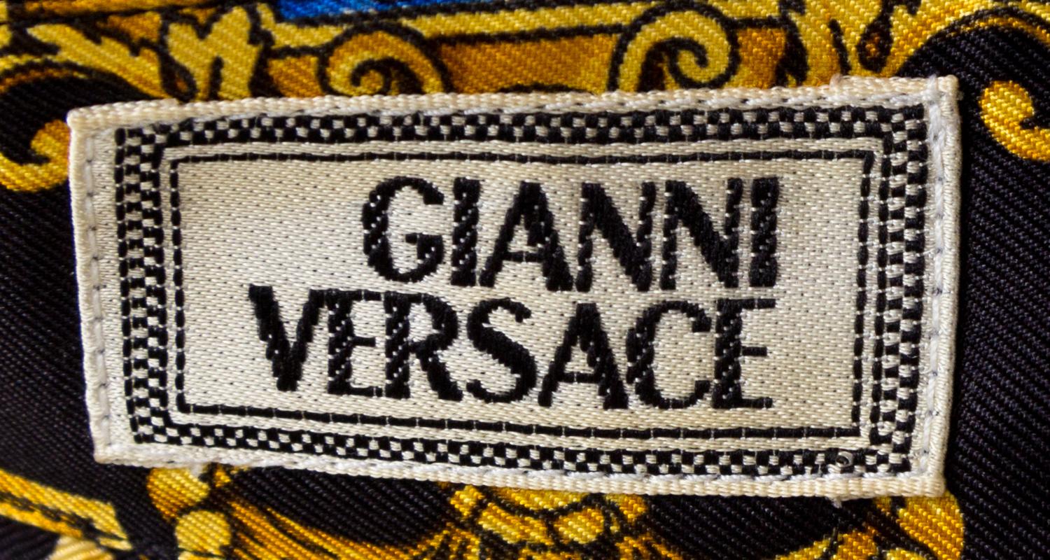 A Gianni Versace Silk Atelier Print Shirt, Size 50.