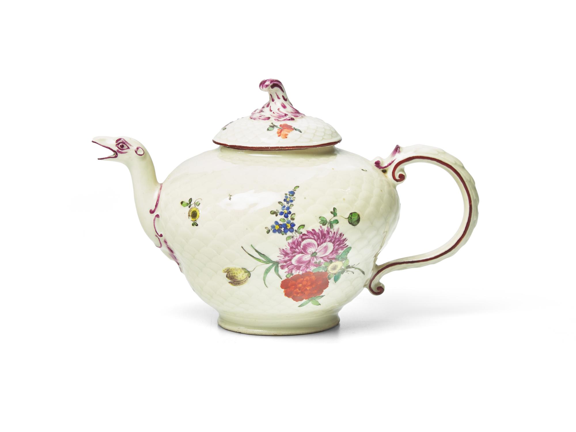 A German Hard-Paste Porcelain Teapot