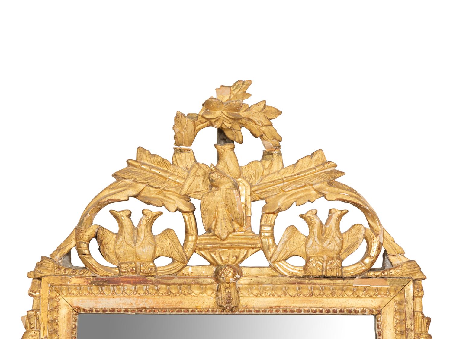 A Louis XVI Style Giltwood Mirror