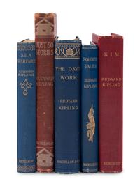 KIPLING, Rudyard (1865-1936). A group of 5 British FIRST EDITIONS, comprising: