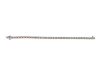 A 14 Karat White Gold and Diamond Line Bracelet,