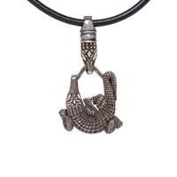 Kieselstein-Cord, Sterling Crocodile Pendant Necklace
