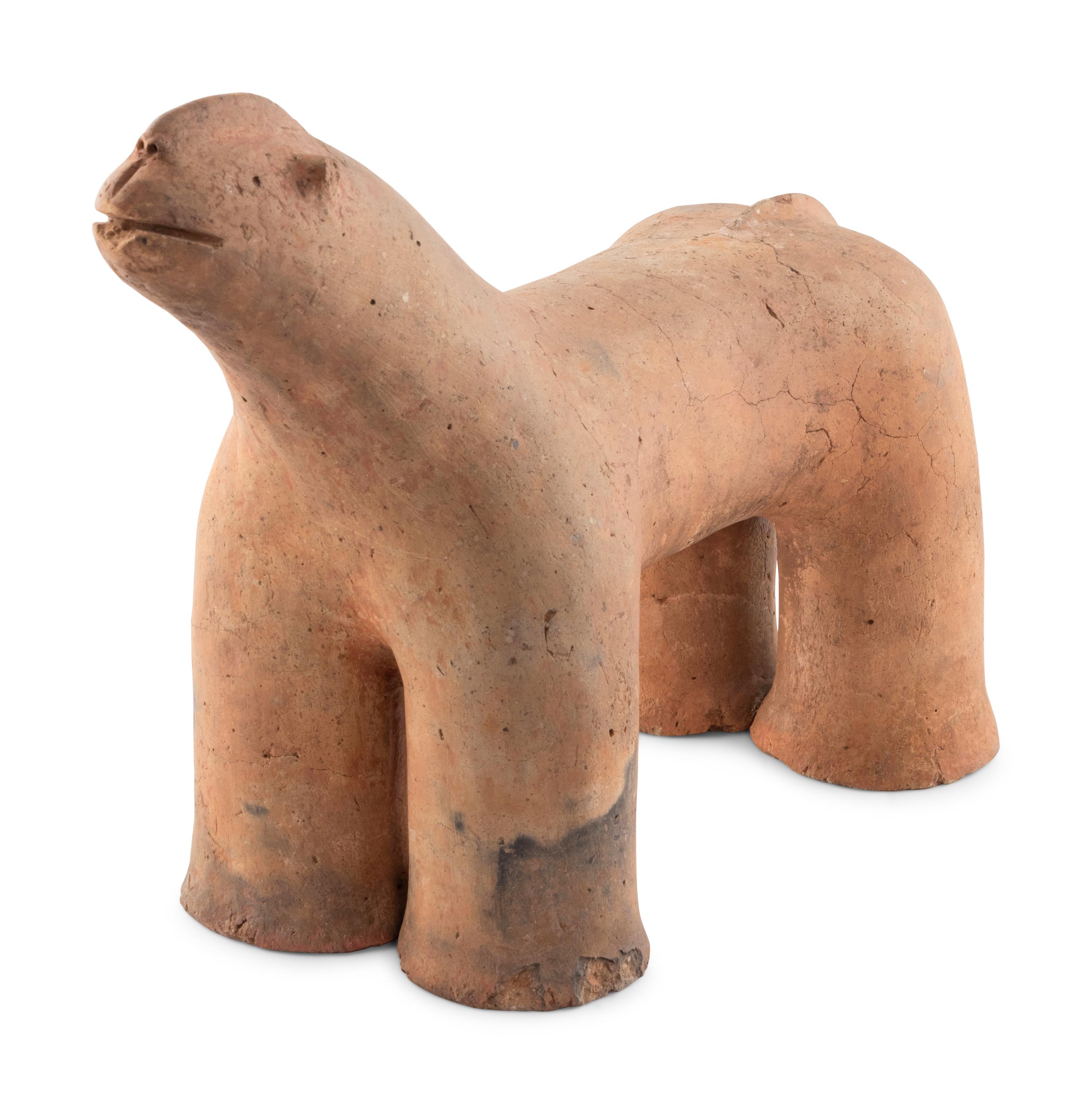 A Japanese Haniwa Figure of Bear