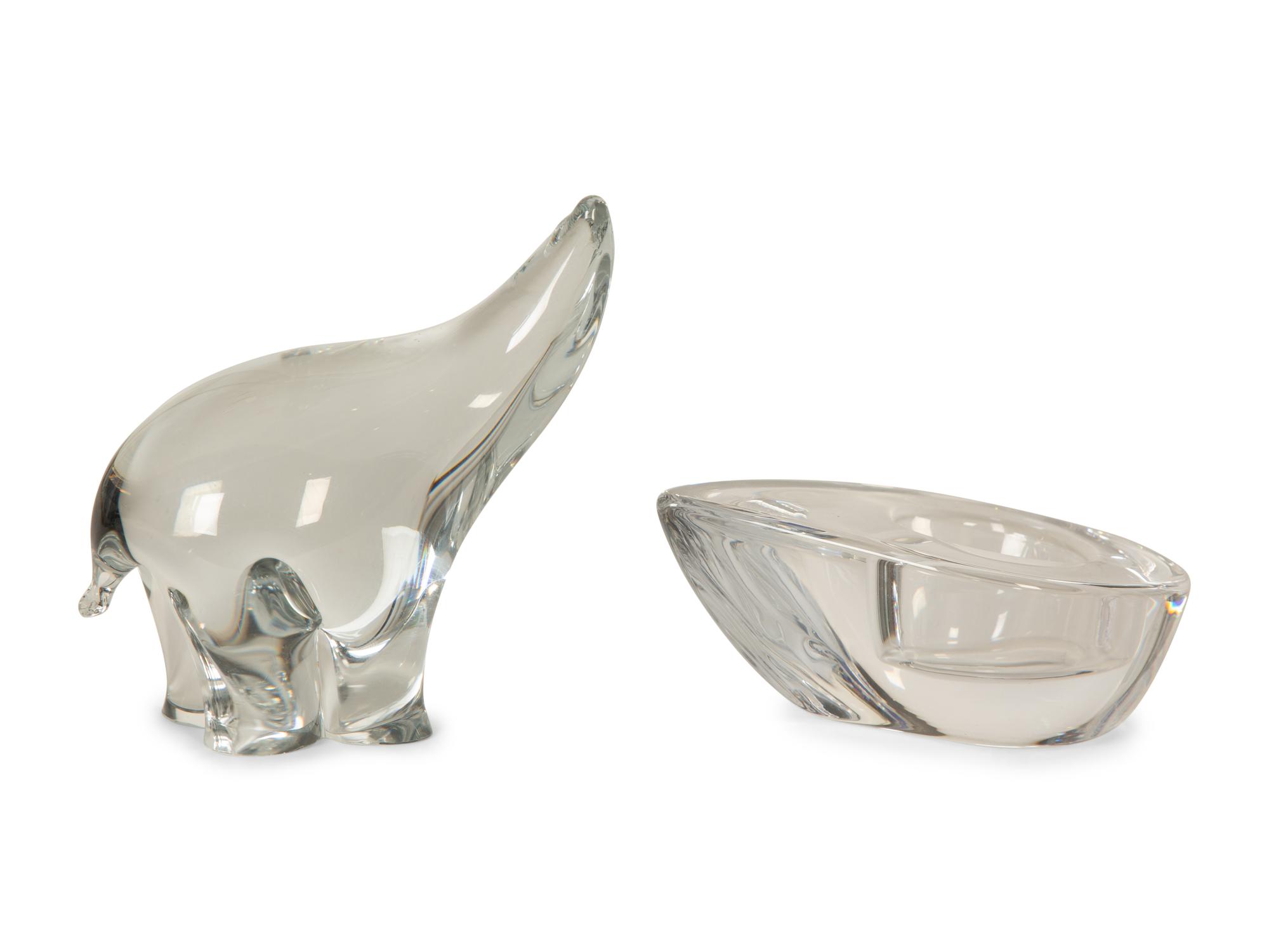 A Group of Contemporary Scandinavian Glass Items