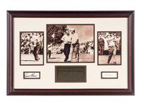 A Group of Arnold Palmer and Jack Nicklaus Displays Featuring Dual Signed Autograph 1962 U.S. Open Presentation