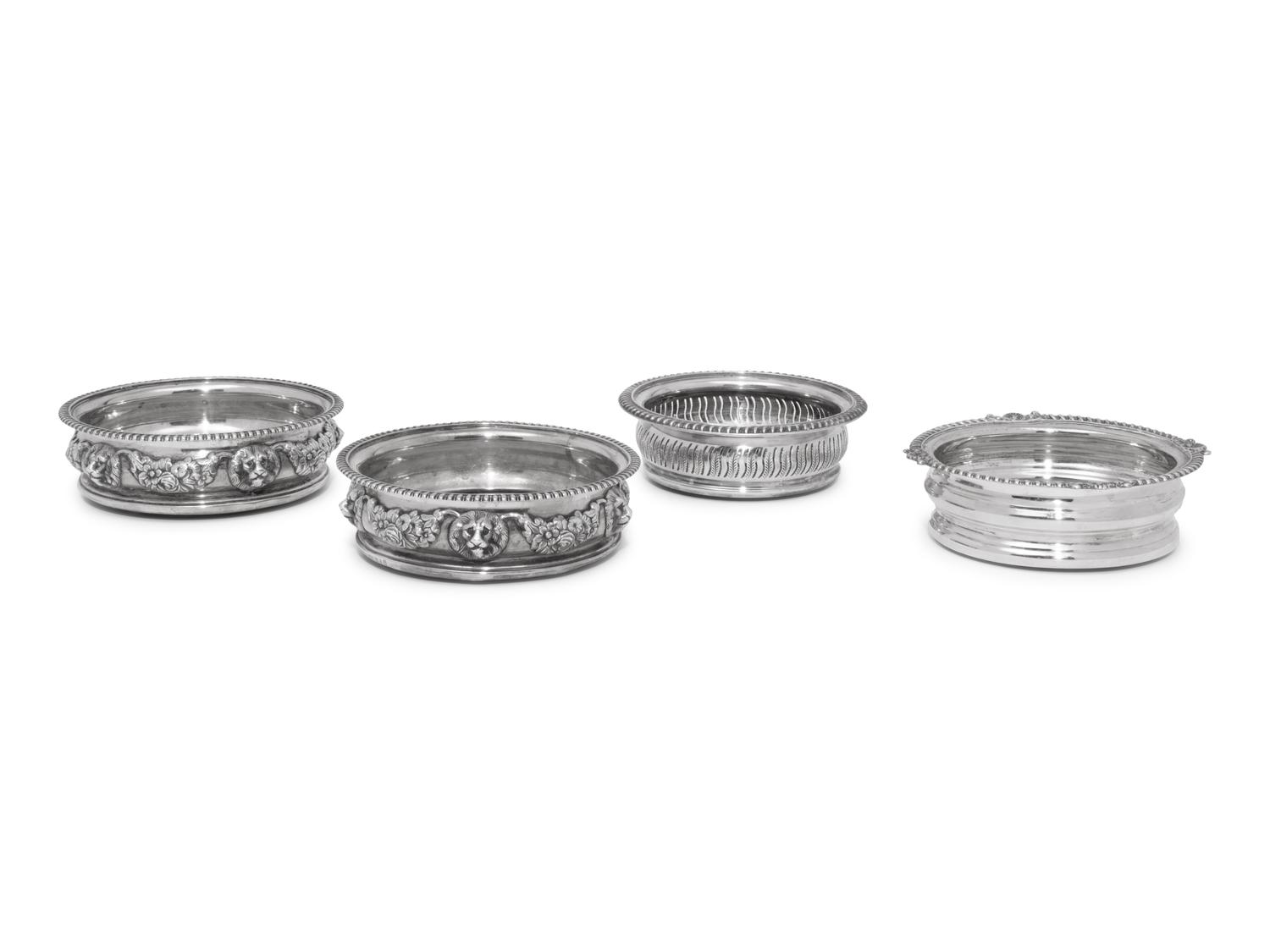 A Pair of George IV Silver Wine Bottle Coasters