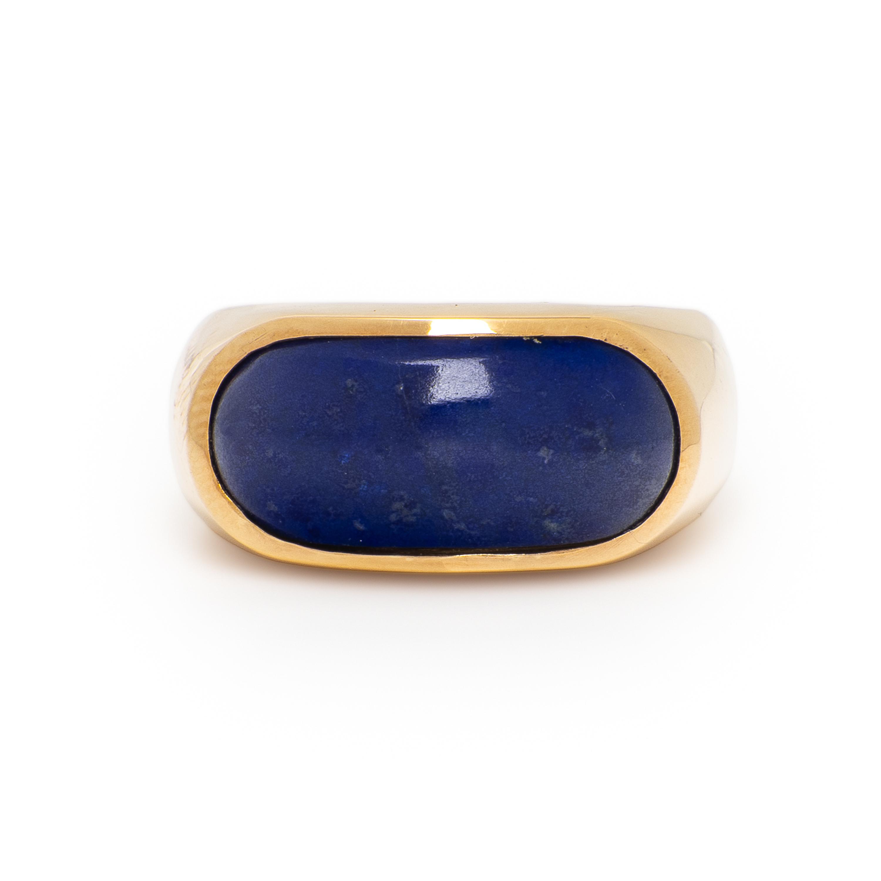 Lapis Lazuli and Yellow Gold Ring