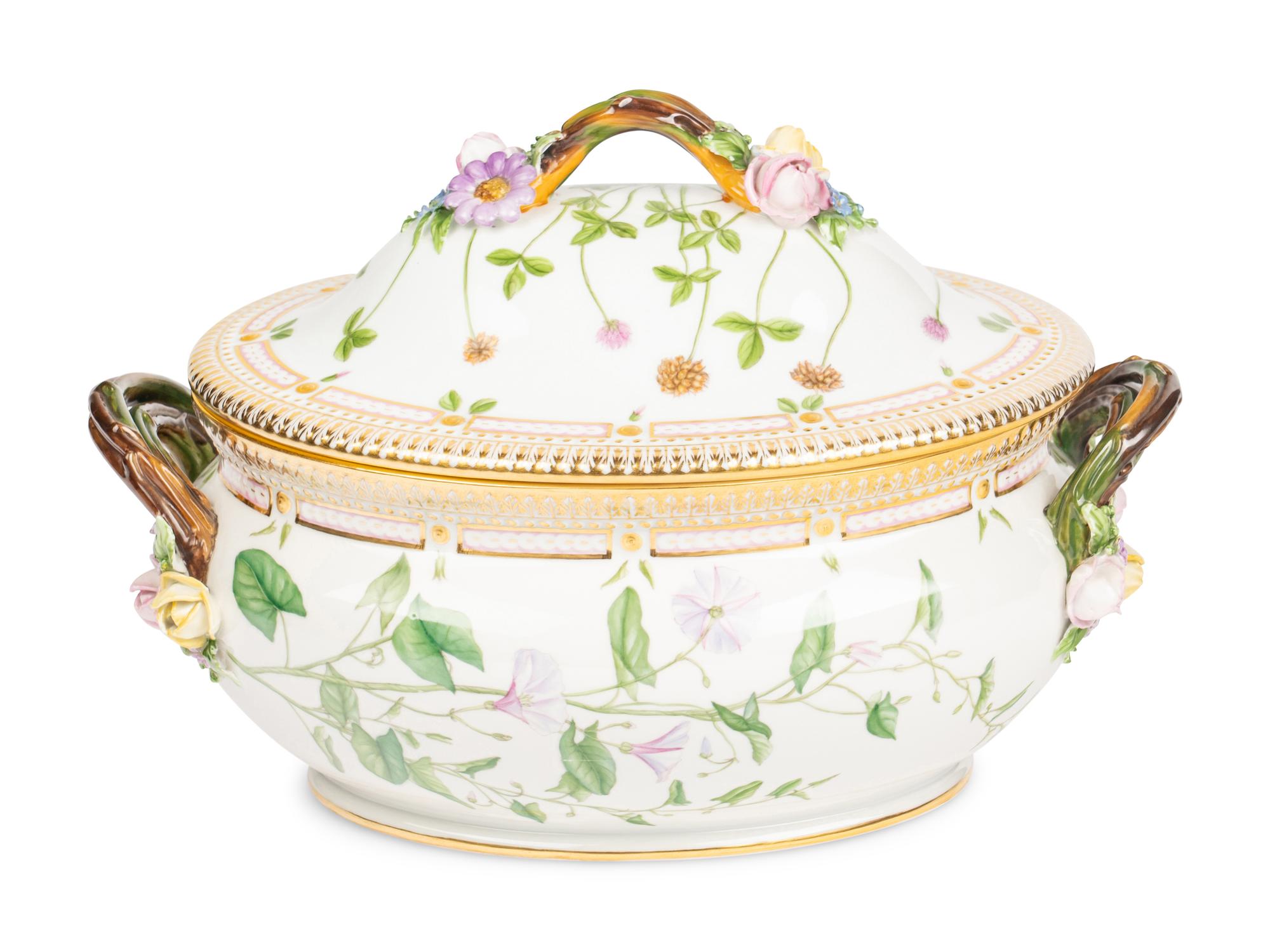 A Royal Copenhagen Flora Danica Porcelain Covered Tureen