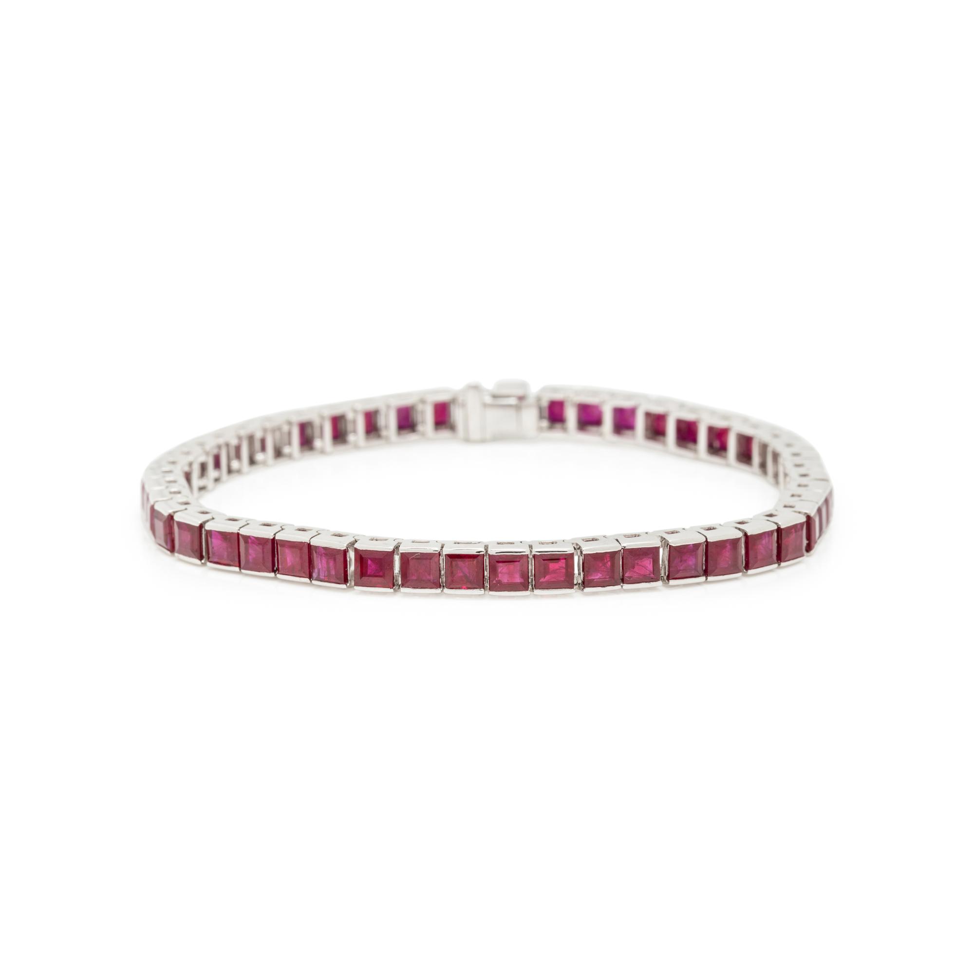 WHITE GOLD AND RUBY BRACELET