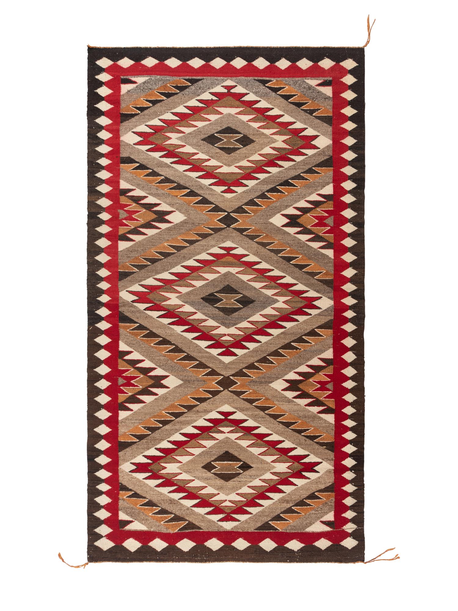 Navajo Red Mesa Outline Weaving [Rug]