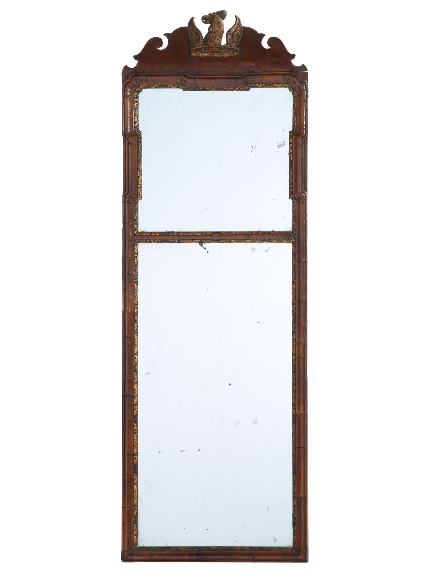 A Queen Anne Style Parcel Gilt Mirror