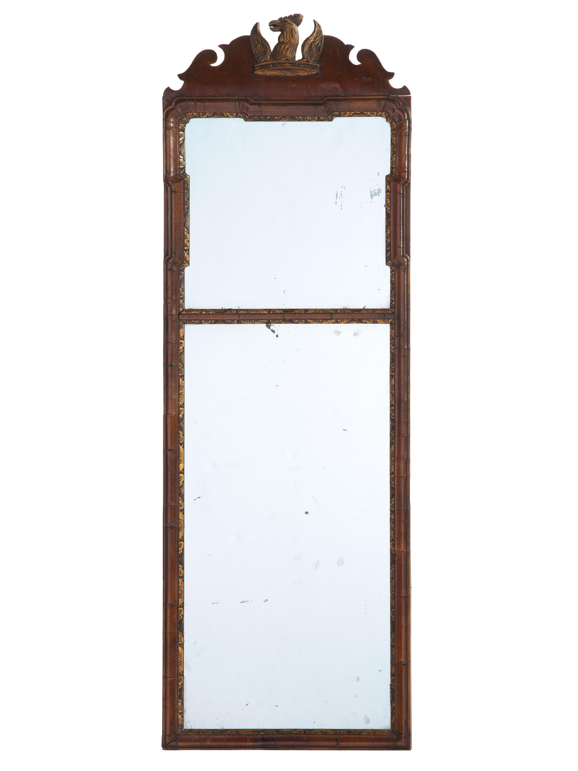 A Queen Anne Style Parcel Gilt Mirror