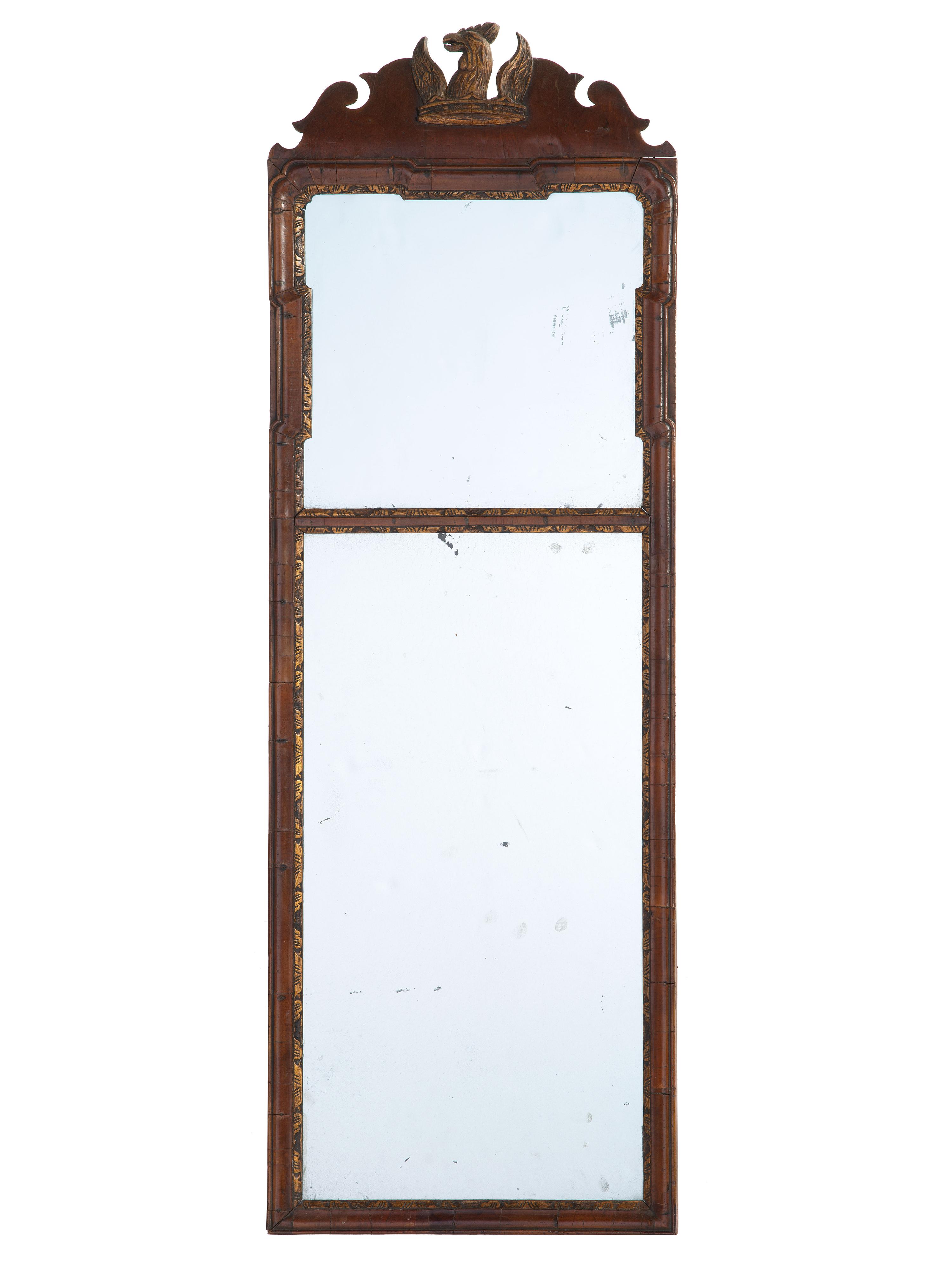 A Queen Anne Style Parcel Gilt Mirror