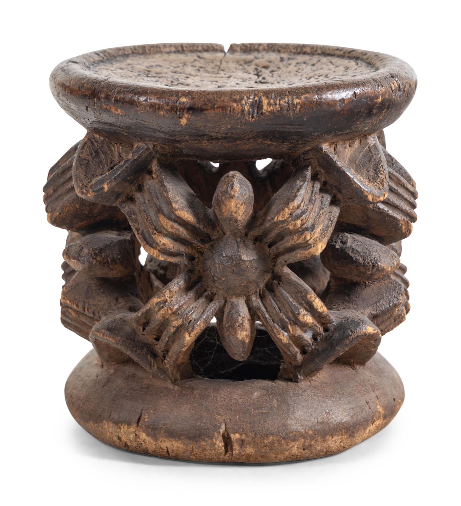 A Bamileke Carved Wood Stool