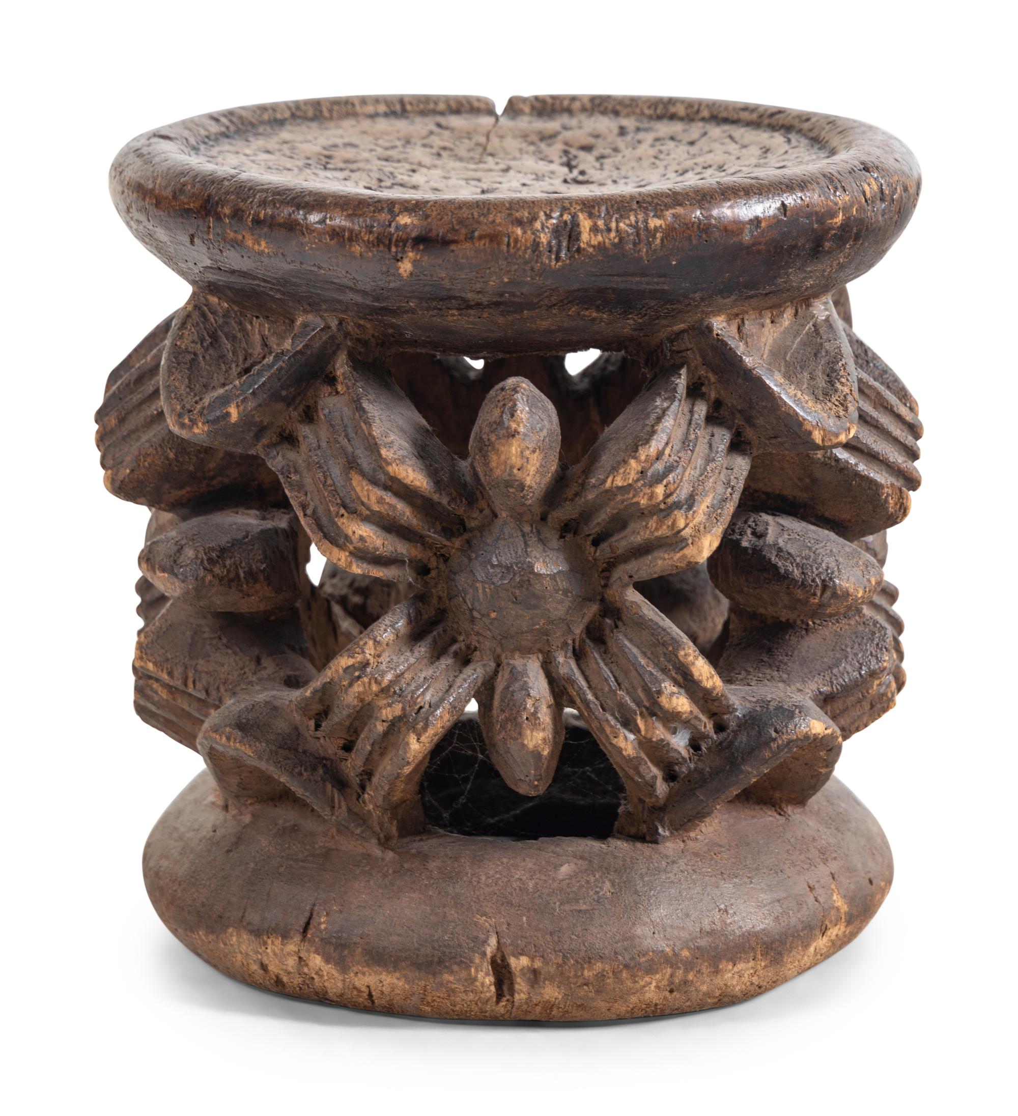 A Bamileke Carved Wood Stool