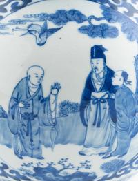 A Chinese Blue and White Porcelain Gourd Vase