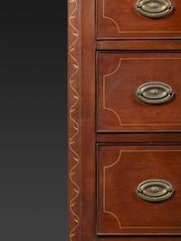 A Federal Vine and Leaf Inlaid Cherrywood Chest of Drawers