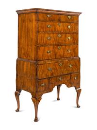 A George II Walnut High Chest