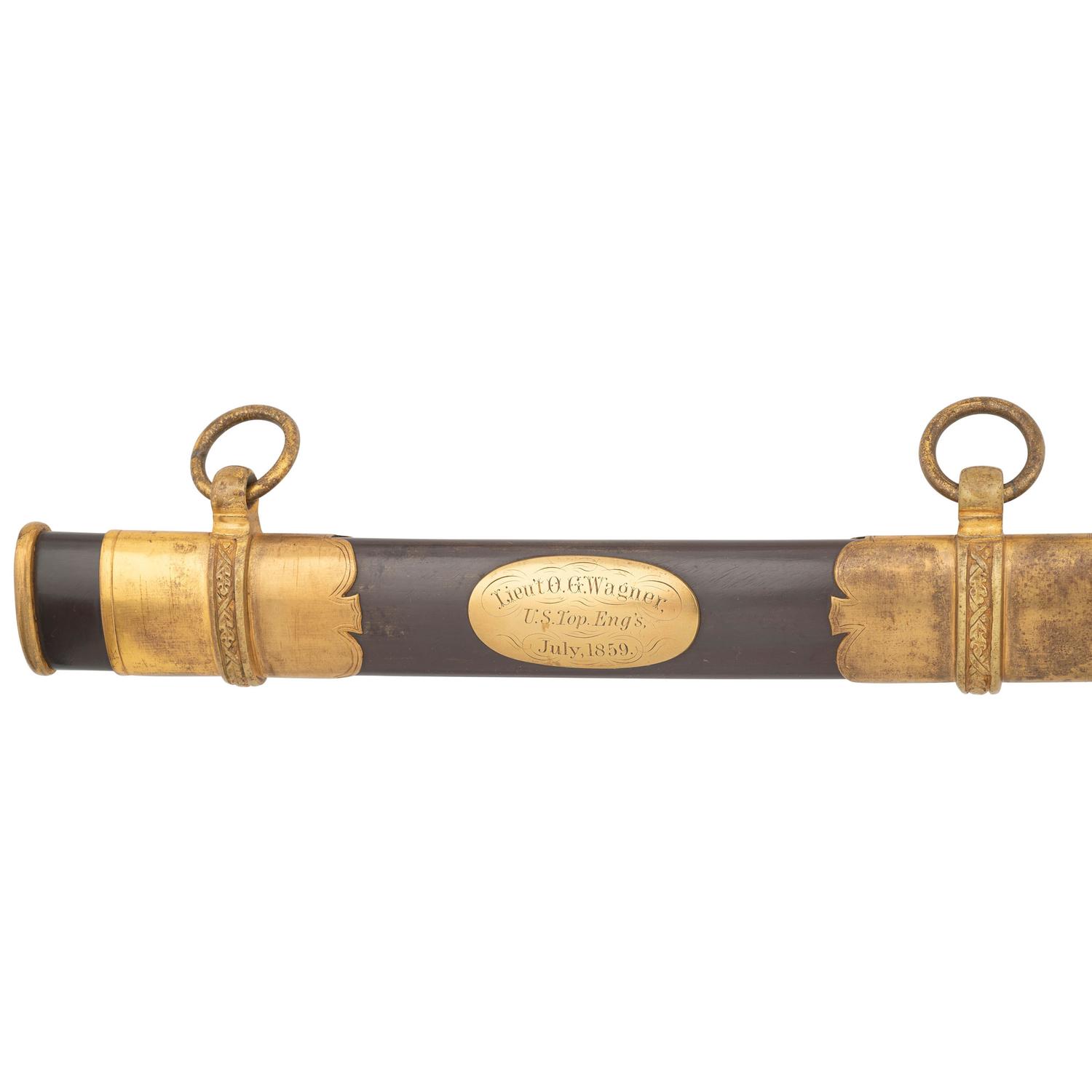 Published Horstman Model 1850 Staff & Field Officers Topographical Engineers Sword Inscribed to Lt. O.G. Wagner - Died of Wounds at Yorktown