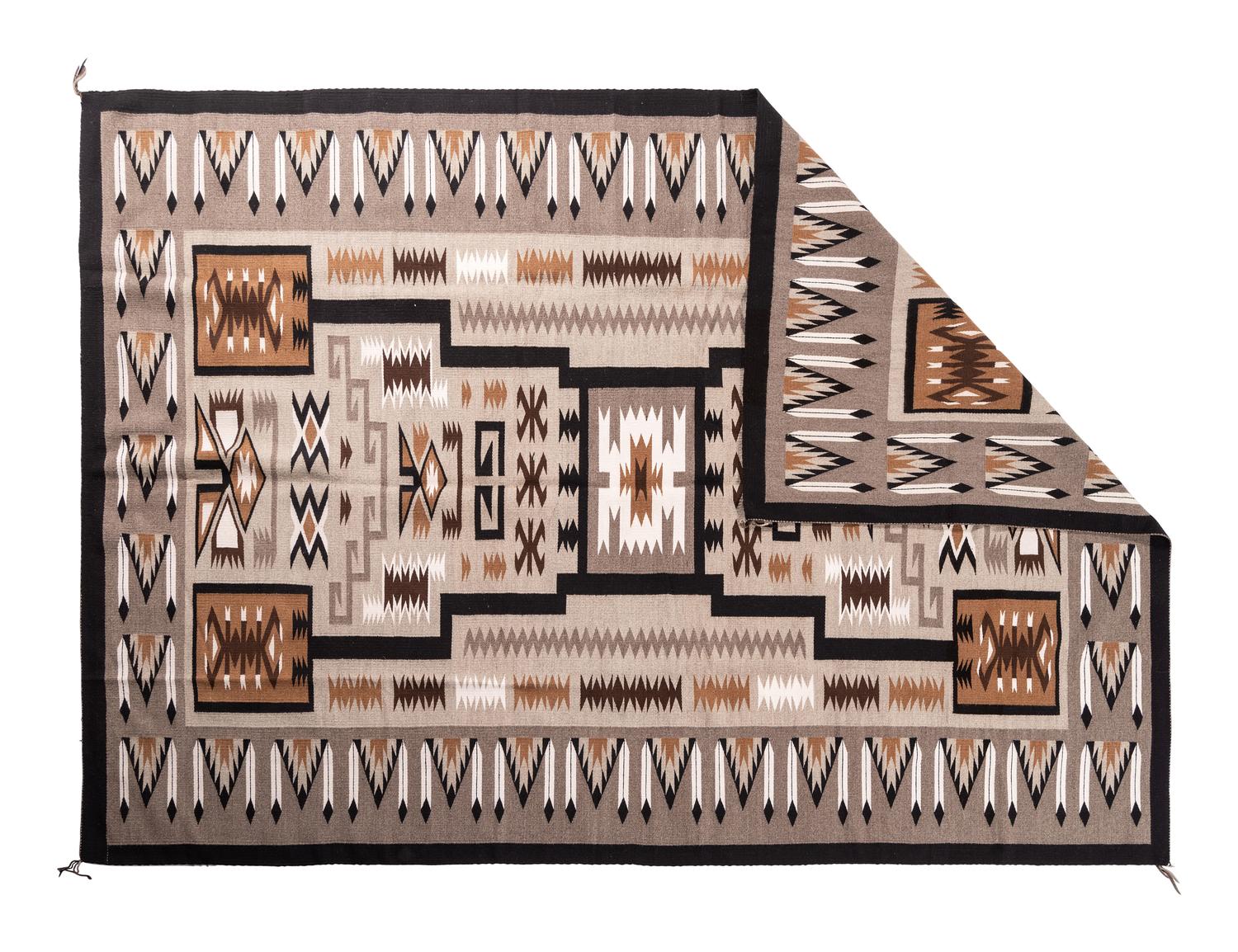 Navajo Roomsize Storm Pattern Weaving / Rug