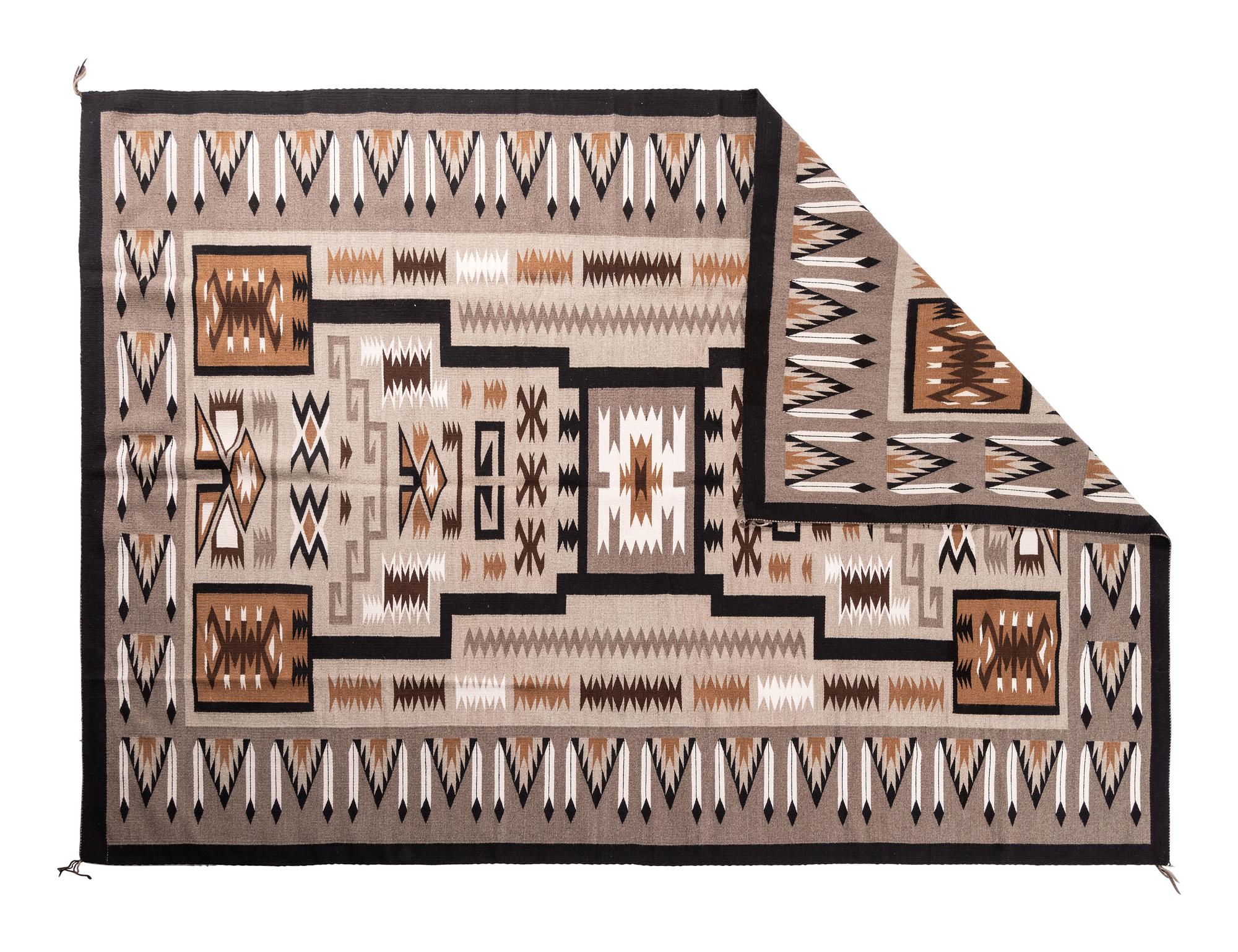 Navajo Roomsize Storm Pattern Weaving / Rug