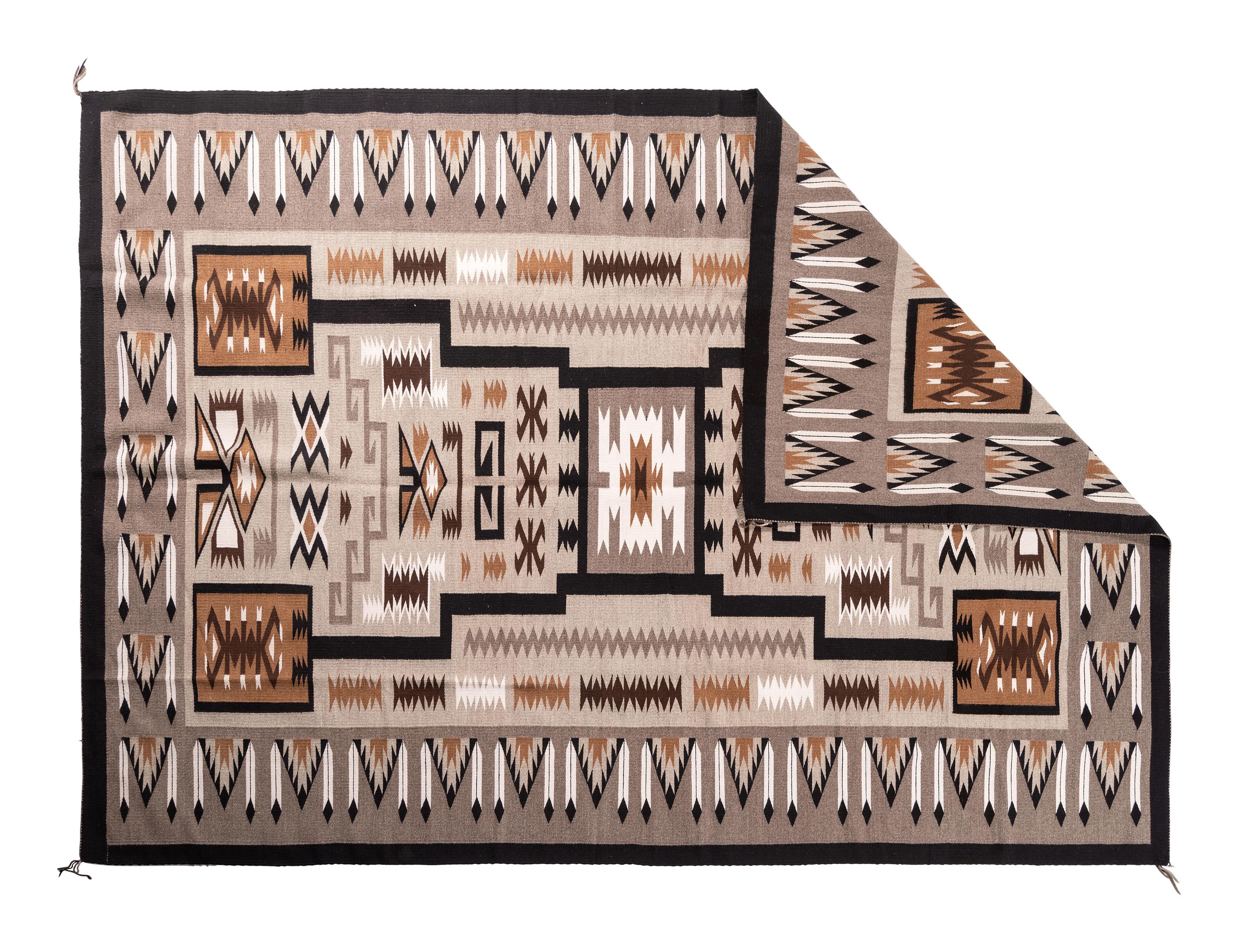 Navajo Roomsize Storm Pattern Weaving / Rug