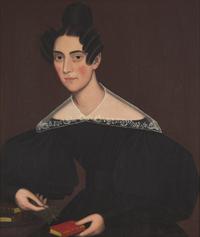 Ammi Phillips (1788-1865), A Portrait of a Young Woman possibly Hanna Mills Raymond (1815-1837) of Kent, Connecticut