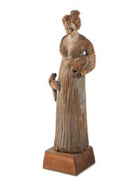 A Carved Wood Maiden Form Masthead
