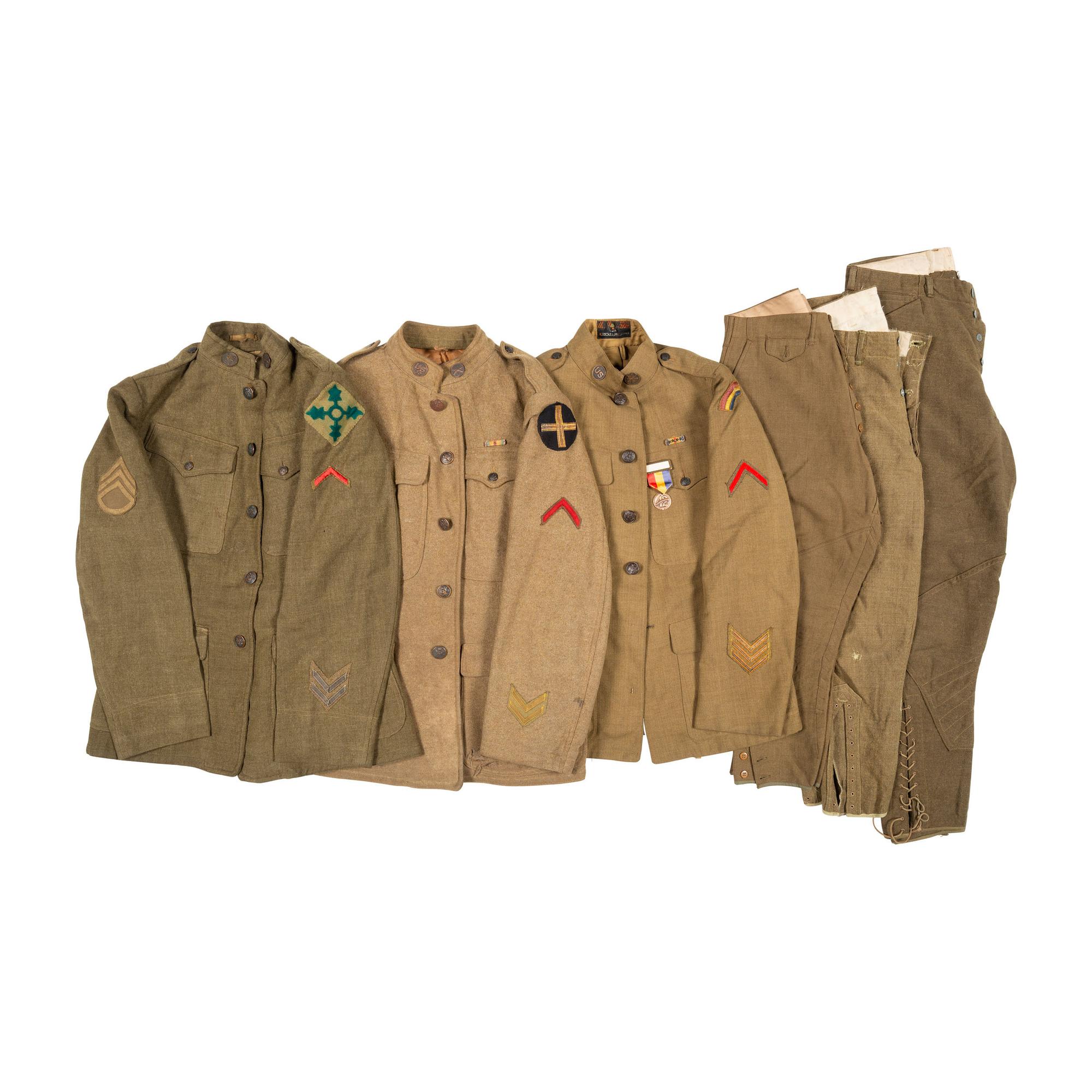 42nd Infantry, 4th Infantry, and 33rd Infantry Division 1917 Tunics