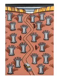 Crossing the Bandiagara Escarpment With Baobab Trees and Dogon Dancers