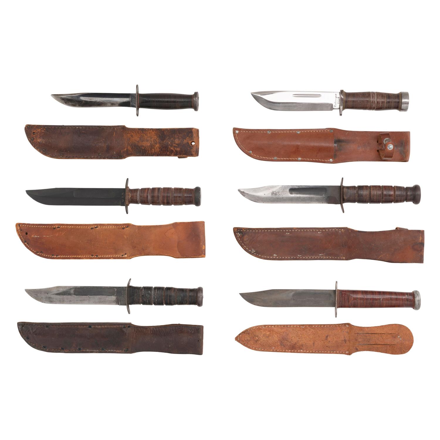 Six World War II Era Fighting Knives