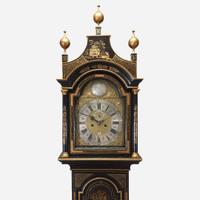 A George III Japanned Tall Case Clock Thomas Hally, London, late 18th century