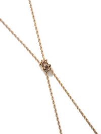 YELLOW GOLD, DIAMOND, AND ENAMEL FOB CHAIN