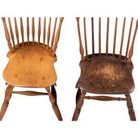 Two Comb-Back Compass-Seat Windsor Side Chairs