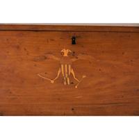 A Federal Eagle Inlaid Cherrywood Diminutive Blanket Chest