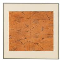 A Group of Nine Pongo Bark Cloth Drawings