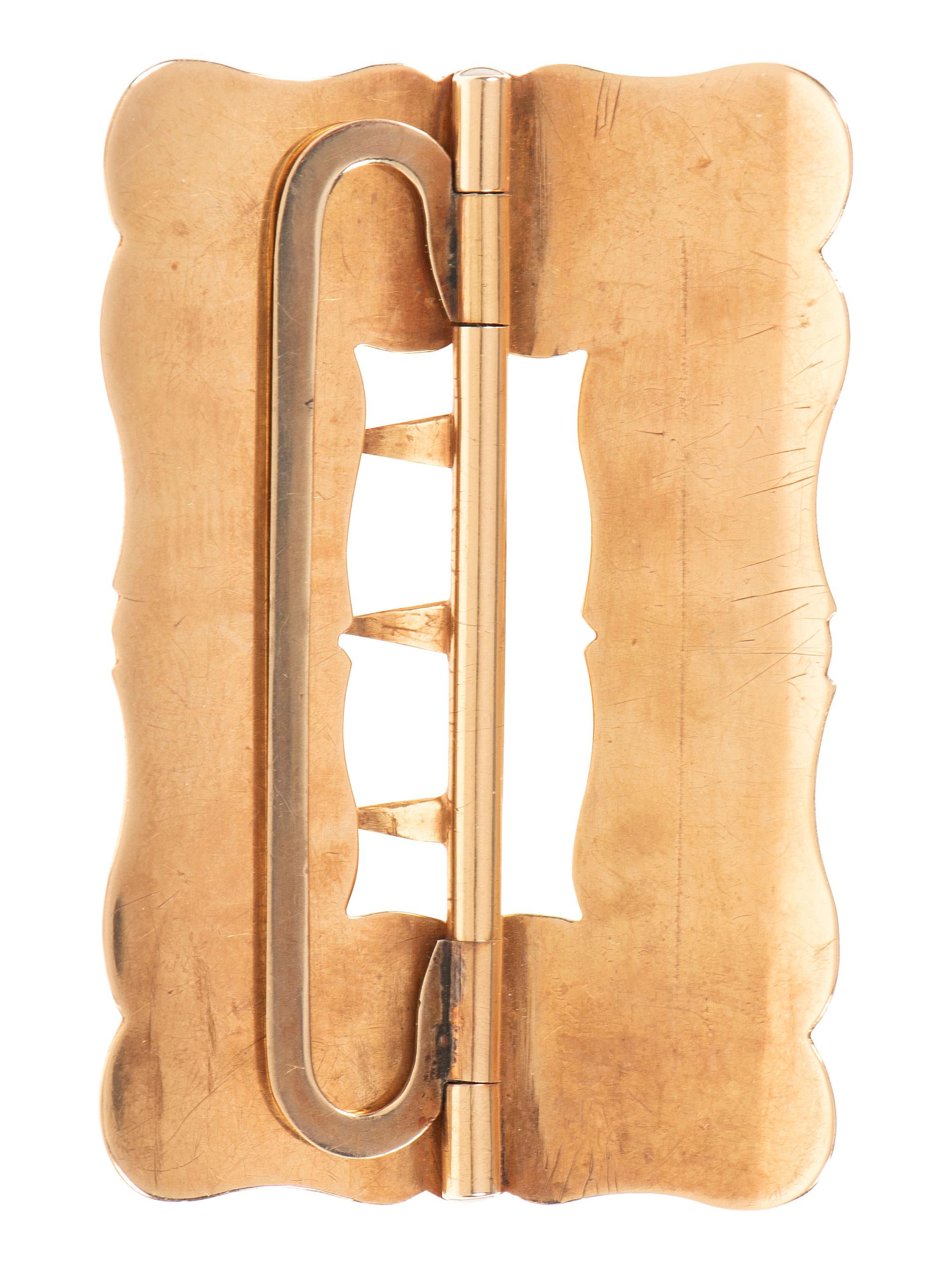 [MILITARIA]. Civil War-era gold sash buckle.