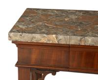 A George III Mahogany Marble-Top Side Table