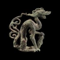 A Chinese Bronze Figure of a Dragon, Possibly Song/Yuan Dynasty 或為宋元 青銅龍