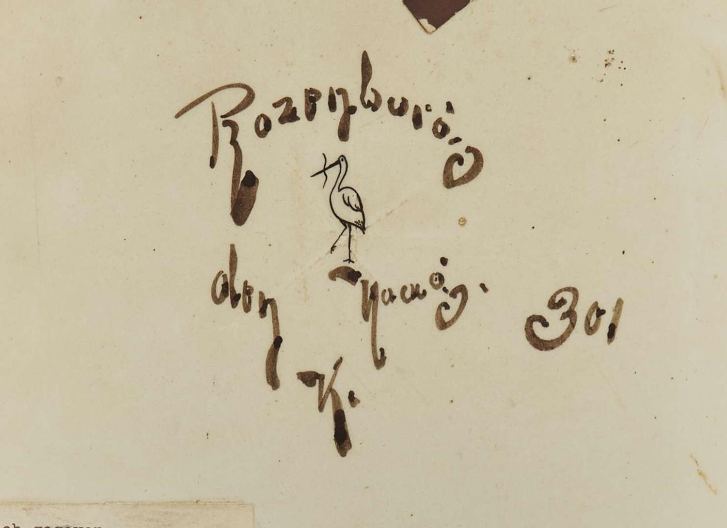 Rozenburg, Sepia Plaque after H.W. Mesdag