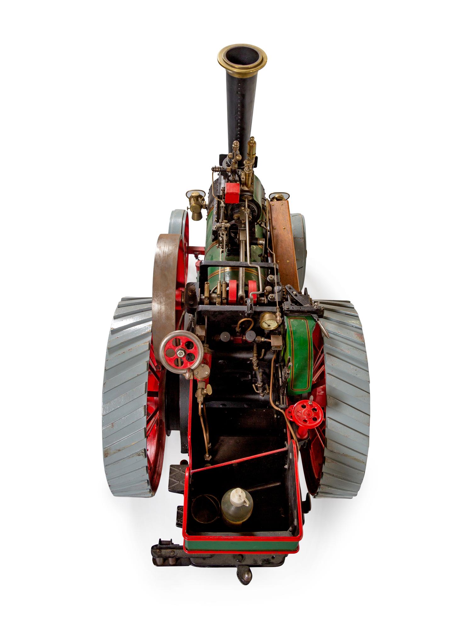 A Painted Metal Percy, Cooke & Codnor Live-Steam Tractor Scale Model