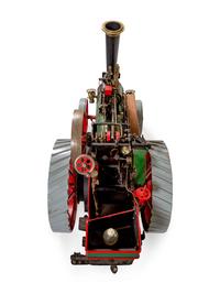 A Painted Metal Percy, Cooke & Codnor Live-Steam Tractor Scale Model
