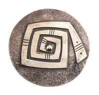 Silver Belt Buckle, with 14K Gold Center Accent