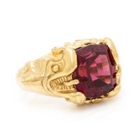 Roseark, Garnet and Yellow Gold Dragon Ring