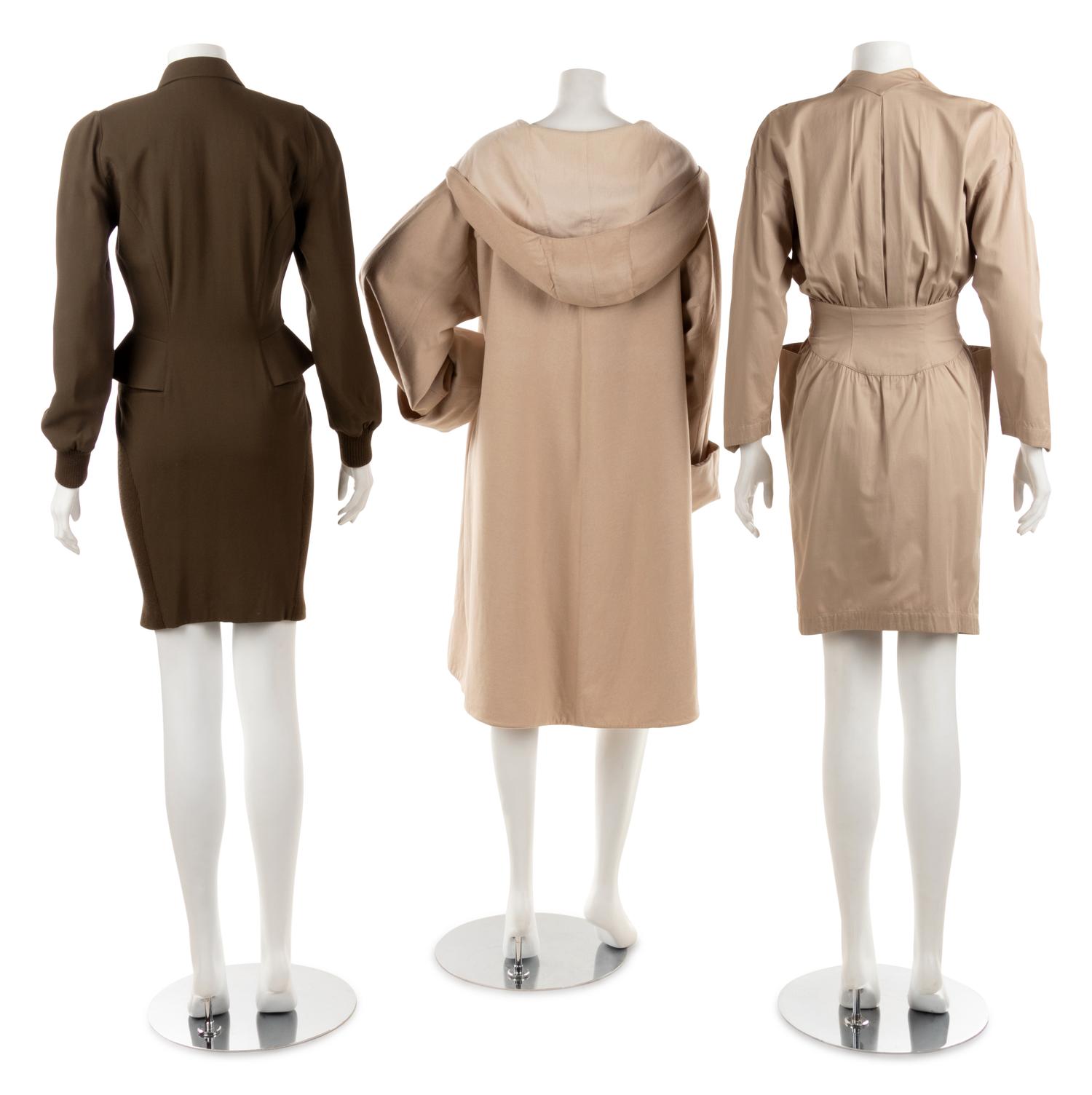 Three Thierry Mugler Dresses and Coat, 1980s